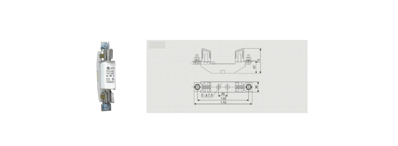 500-660V AC 160A BS88 Fuse Base 