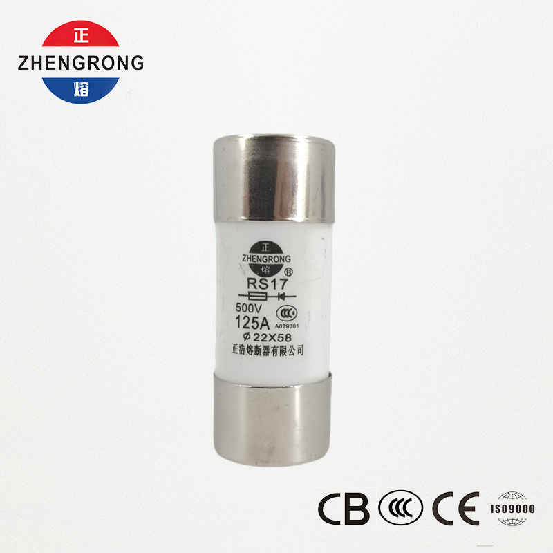 RS17 125A 500V hengeres, gyors működésű biztosíték | 22*58mm | CCC tanúsítvánnyal rendelkezik