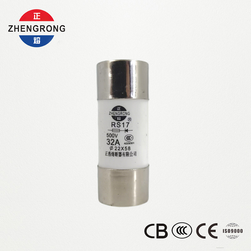 RS17 32A 500V hengeres gyors működésű biztosíték | 22*58mm | CCC tanúsítvánnyal rendelkezik